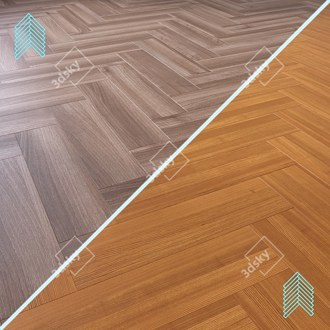 Quality Wood Floor 3D Model 3D model image 1