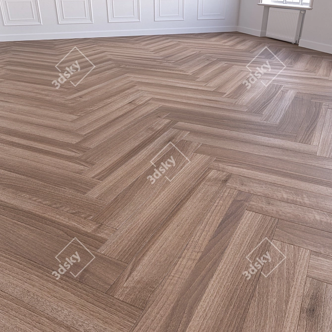 Quality Wood Floor 3D Model 3D model image 2