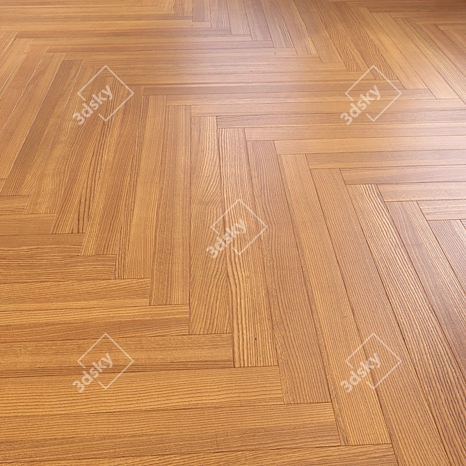 Quality Wood Floor 3D Model 3D model image 3