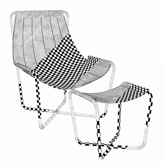 Sling Lounge Set: Outdoor Furniture 3D model image 7