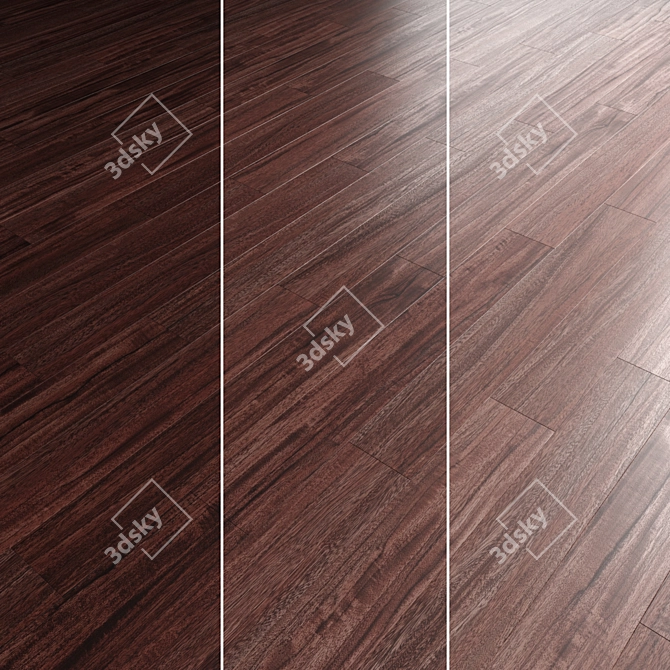 Versatile 12-Color Parquet Flooring 3D model image 3