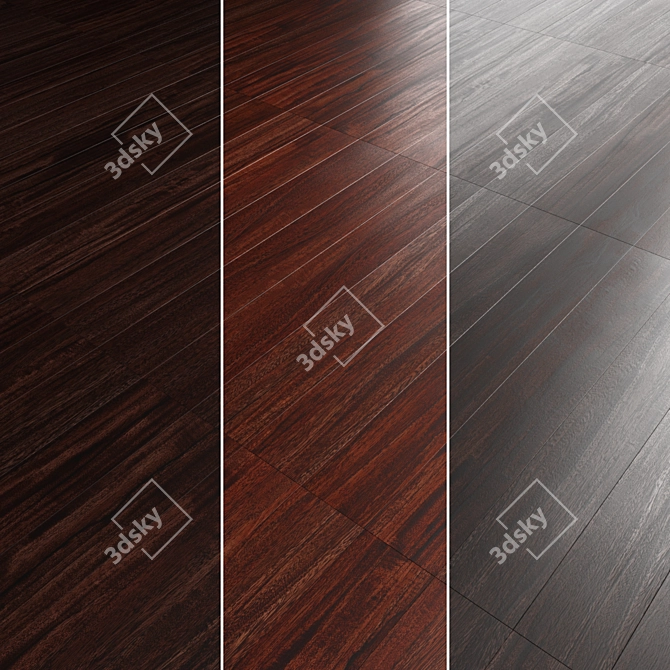 Versatile 12-Color Parquet Flooring 3D model image 5