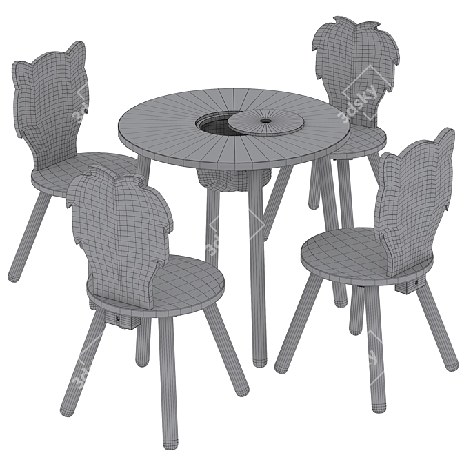  Dandelion Toddler Table & Chairs Set 3D model image 6