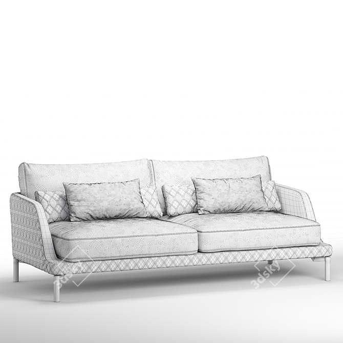 Anzio Captown 3-Seater Sofa Set 3D model image 5