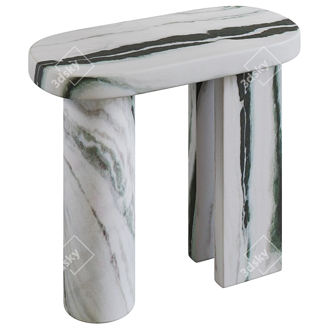 Sleek Marble Side Table Design 3D model image 1