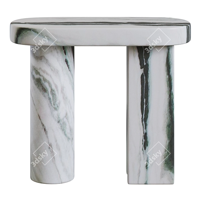 Sleek Marble Side Table Design 3D model image 2