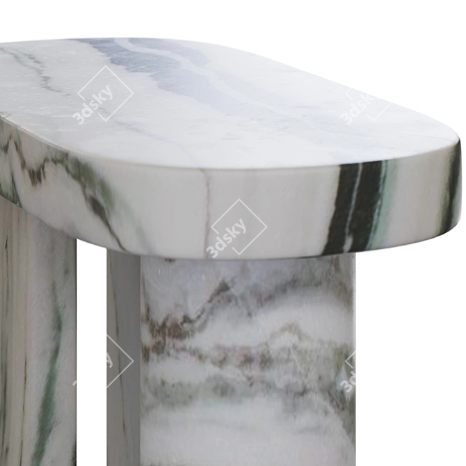 Sleek Marble Side Table Design 3D model image 3