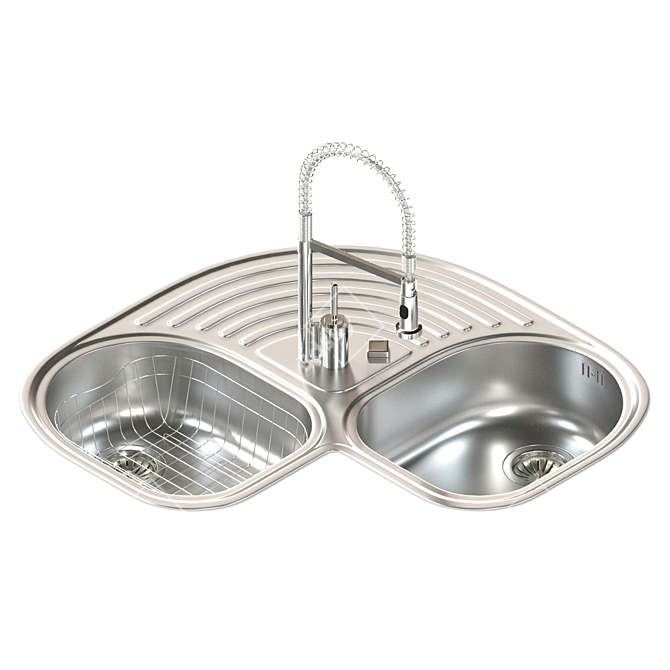 Alveus Futur Kitchen Sink Set 3D model image 1