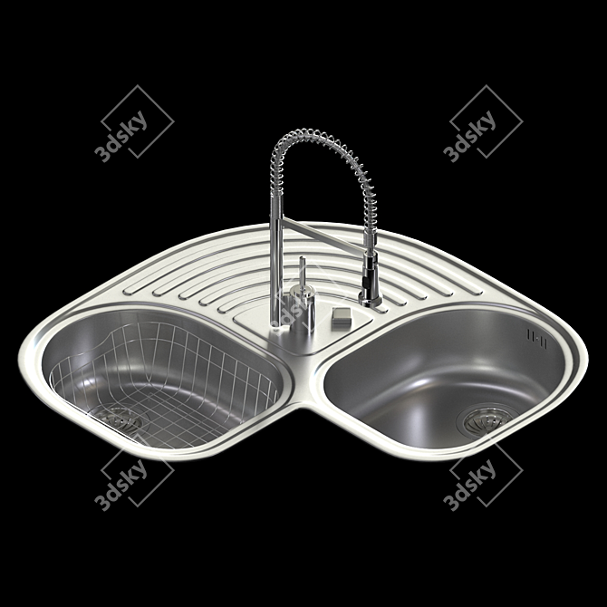 Alveus Futur Kitchen Sink Set 3D model image 2