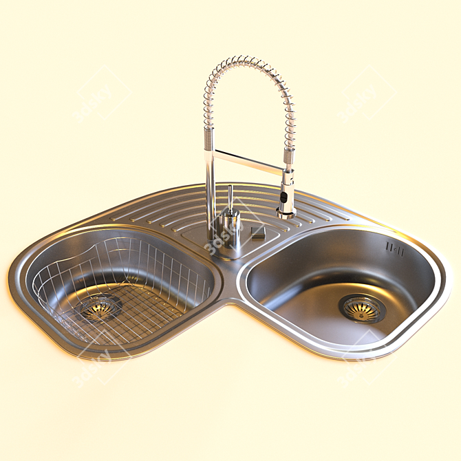 Alveus Futur Kitchen Sink Set 3D model image 5