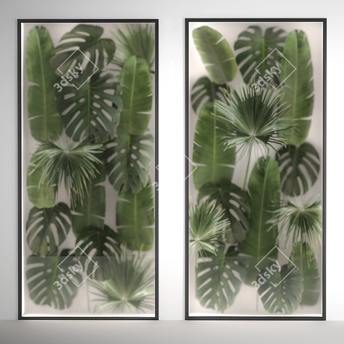 Tropical Botanical Wall Decor 3D model image 1