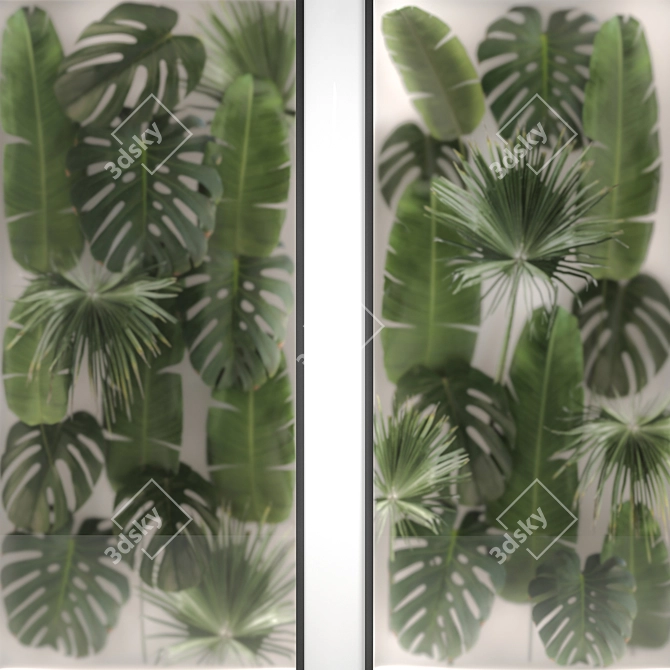 Tropical Botanical Wall Decor 3D model image 3