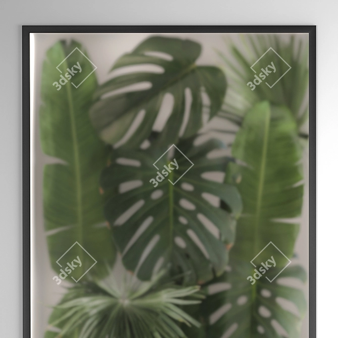 Tropical Botanical Wall Decor 3D model image 5