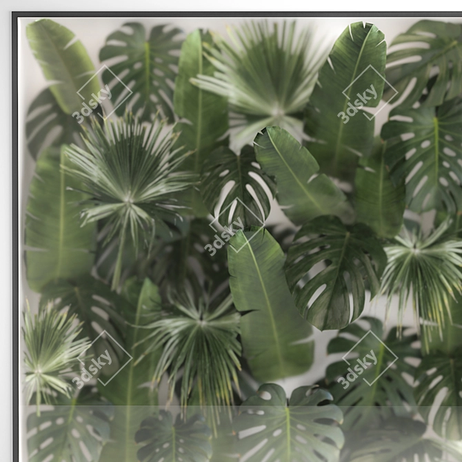 Tropical Greenery Wall Panel 3D model image 2