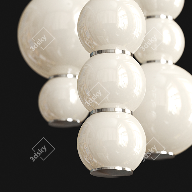 Elegant Satulight Glass Pearls Stand 3D model image 3