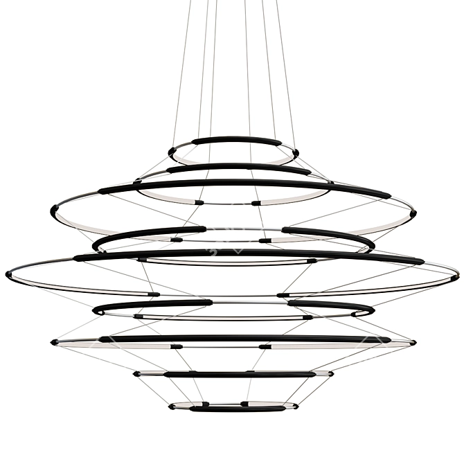 Modern LED Pendant Lamp Design 3D model image 1