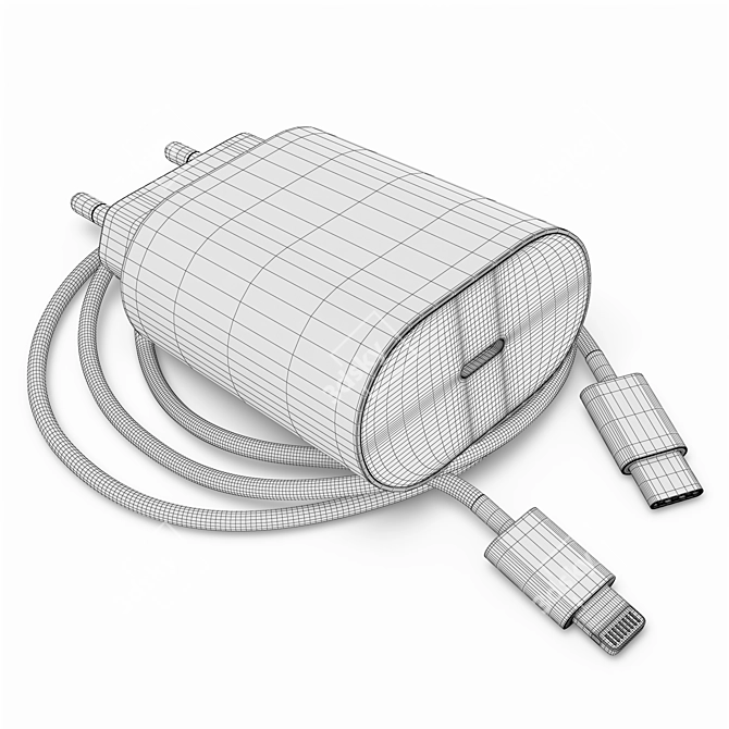  Apple iPhone Charger, Fast Charging 3D model image 4