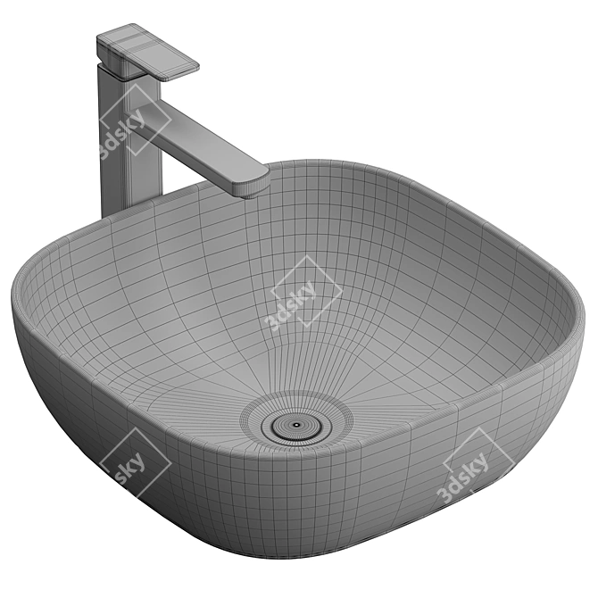 Grossman GR-3019 Washbasin 3D Model 3D model image 4