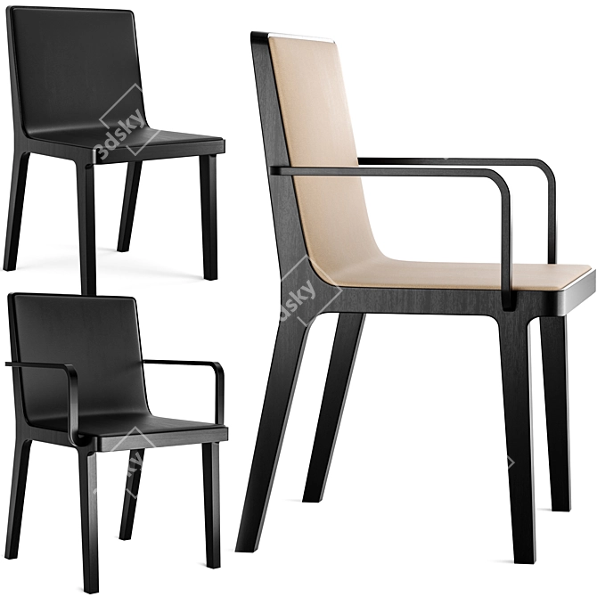 Emea Chair with Armrests, Alki 3D model image 1