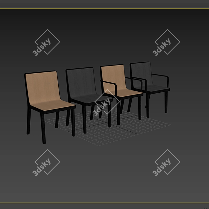 Emea Chair with Armrests, Alki 3D model image 5