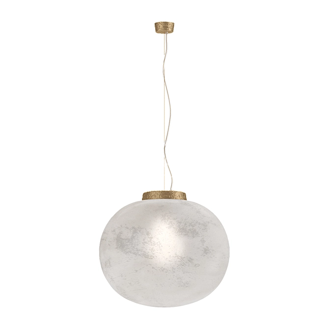 Alabaster Murano Glass Pendant Light 3D model image 2