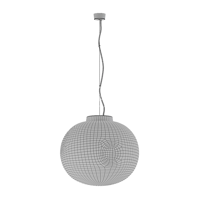 Alabaster Murano Glass Pendant Light 3D model image 4