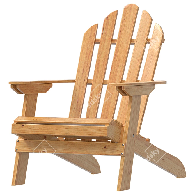 Théodore Adirondack Style Garden Chair 3D model image 1