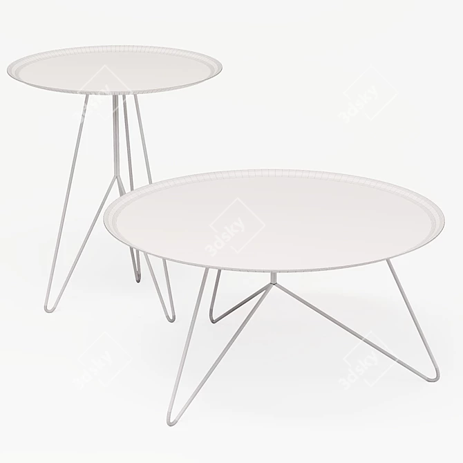  Italian Design Coffee Table SET 3D model image 4