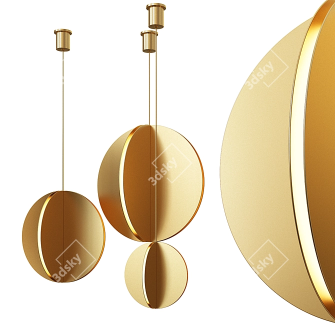 Modern Bau LED Pendant Light 3D model image 2