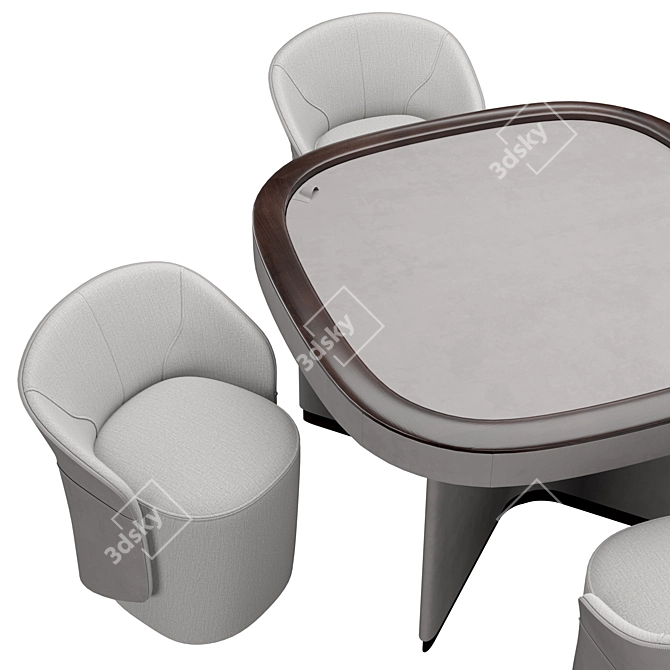 Giorgetti Flamingo Game Table Set 3D model image 2