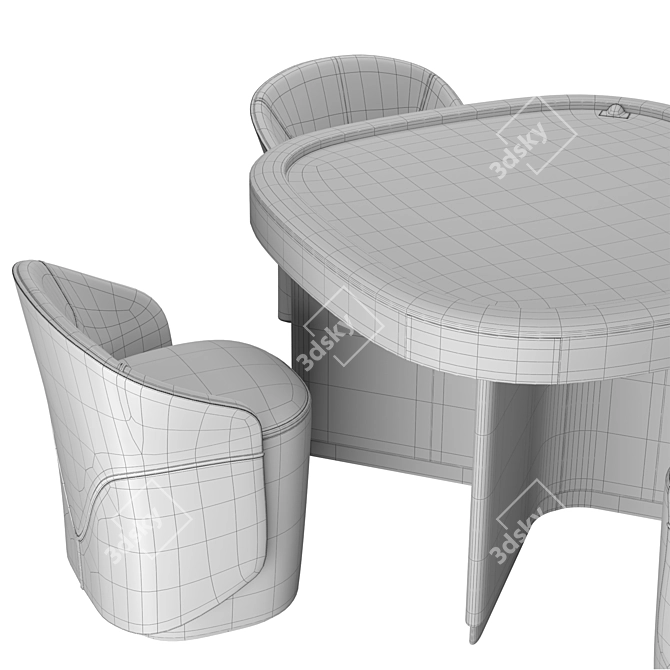 Giorgetti Flamingo Game Table Set 3D model image 7