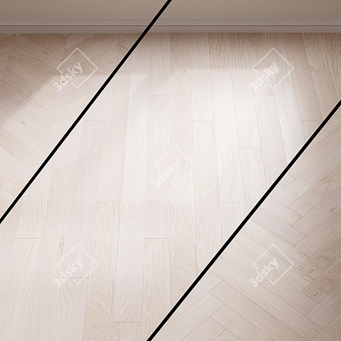 Aquamarine Oak Parquet Collection 3D model image 1