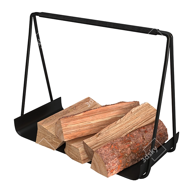 Metal Firewood Basket | Дровница 3D model image 2