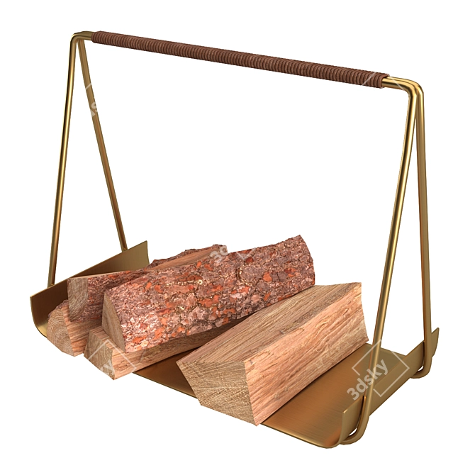 Metal Firewood Basket | Дровница 3D model image 5