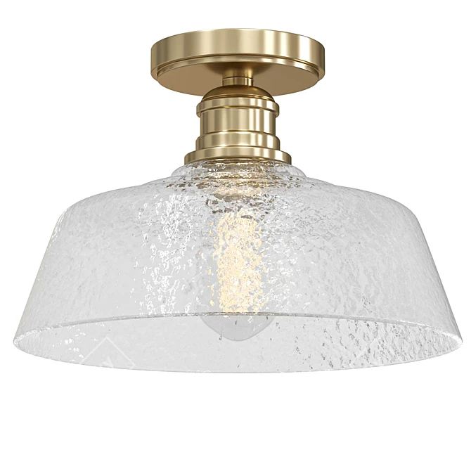 Elegant Brass Ceiling Light 3D model image 1