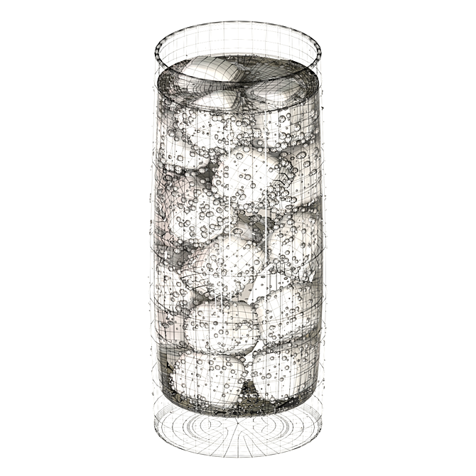 Crystal Clear Cola Glass 3D model image 3