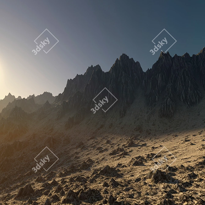 Mountain Peaks 3D Model Texture 3D model image 4