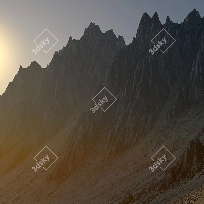 Mountain Peaks 3D Model Texture 3D model image 5