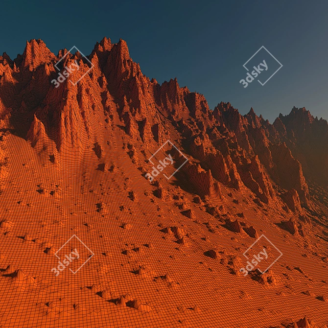 Mountain Peaks 3D Model Texture 3D model image 7