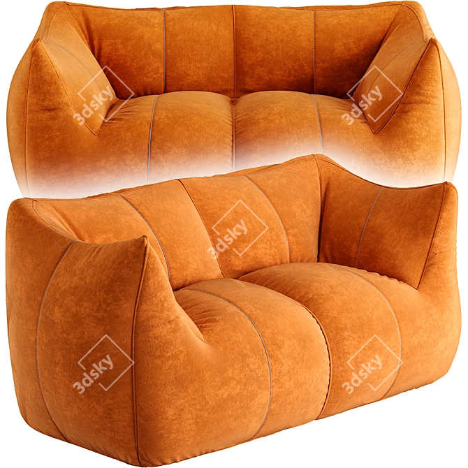 Le Bambole Suede Sofa 2015 3D model image 1