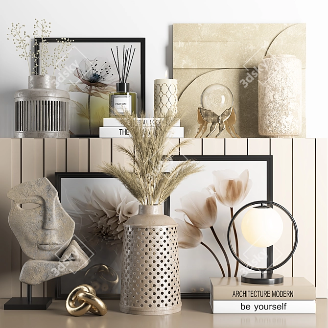 Vintage Decor Set 2015 3D model image 1