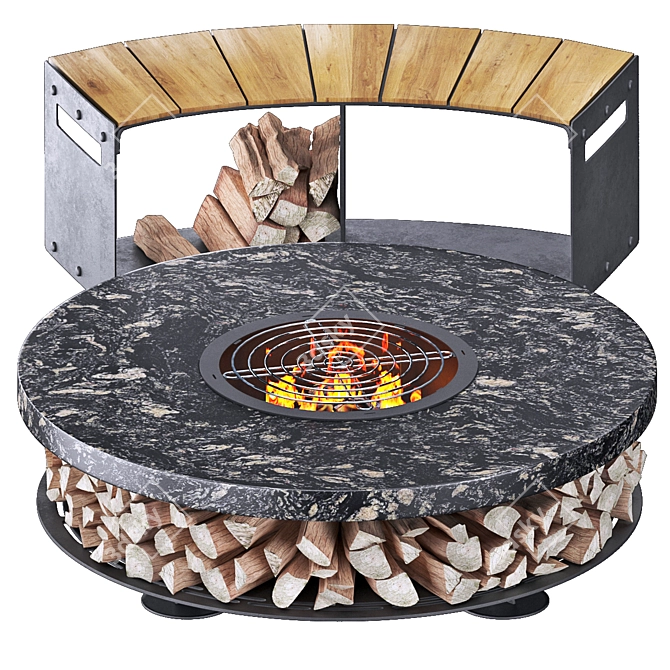 Cozy Outdoor Fire Pit 7 3D model image 7