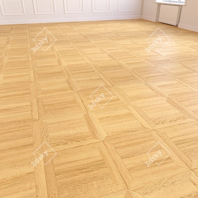 High-Quality 3D Wooden Floor 3D model image 4