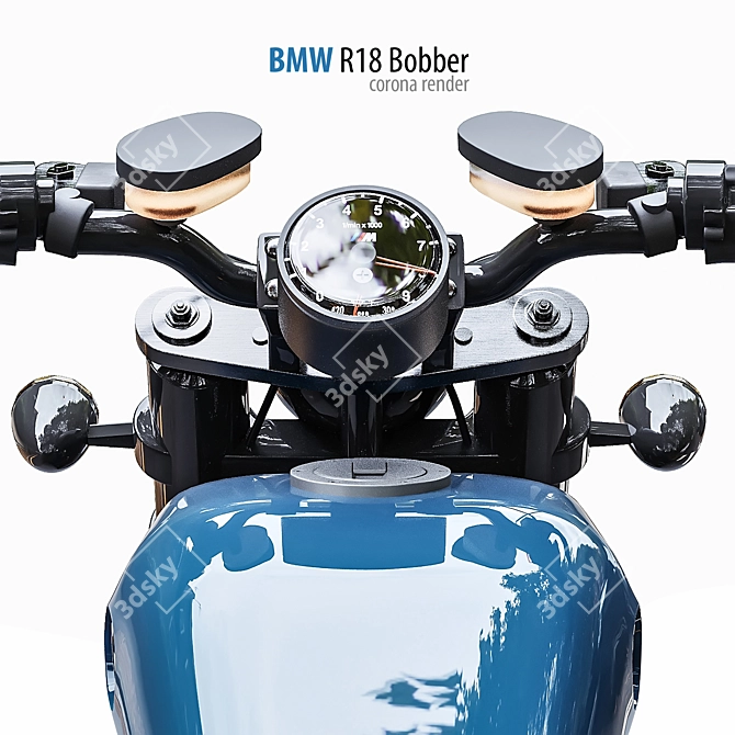 BMW R18 Rubber Tank Pads 3D model image 6