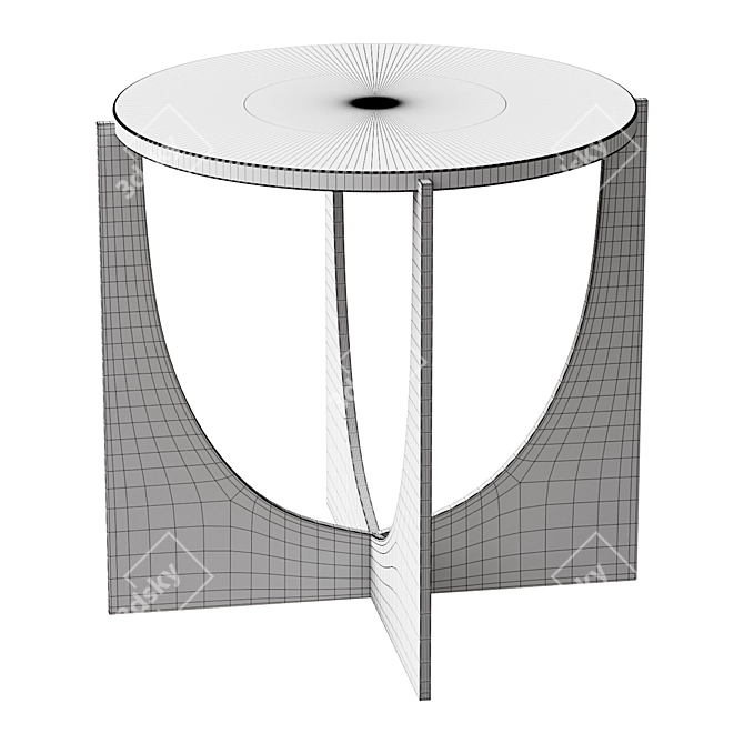 Honey Onyx Steel Side Tables 3D model image 2