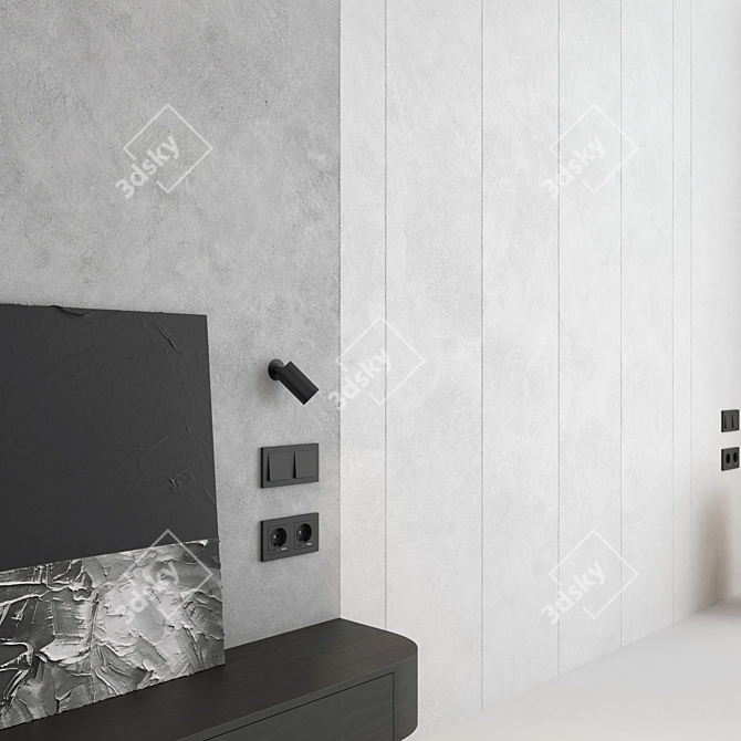 Modern 3D Wall Panel Set 3D model image 2