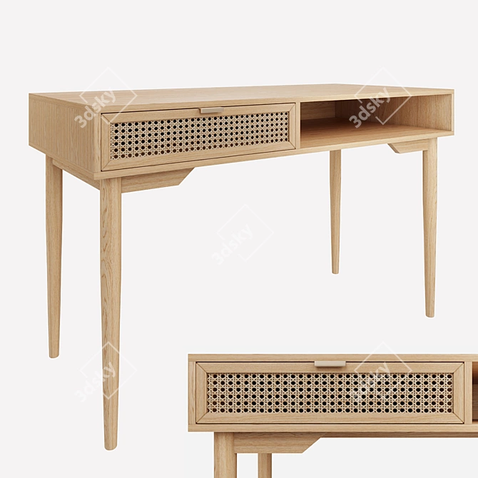 Scandinavian Style Writing Desk 3D model image 1