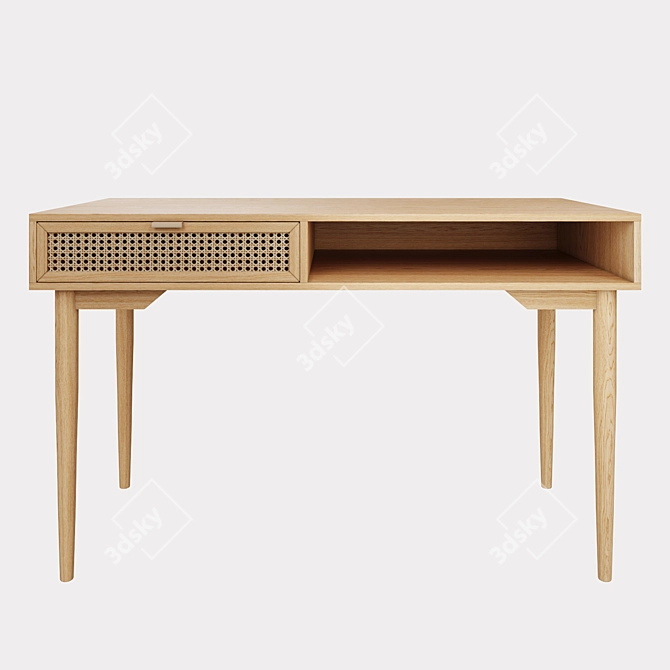 Scandinavian Style Writing Desk 3D model image 2