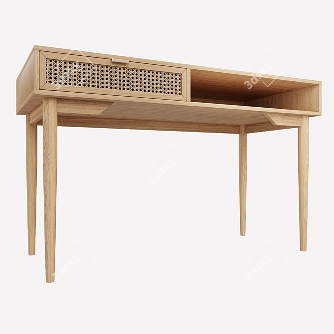 Scandinavian Style Writing Desk 3D model image 3