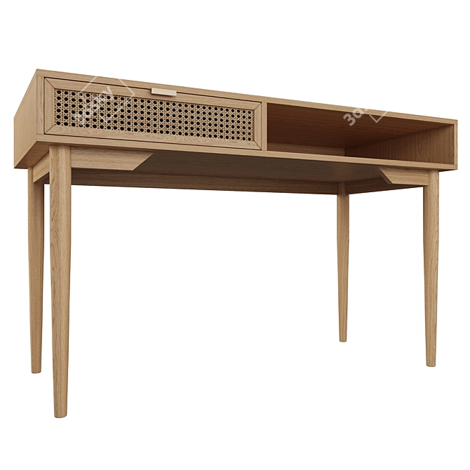 Scandinavian Style Writing Desk 3D model image 7